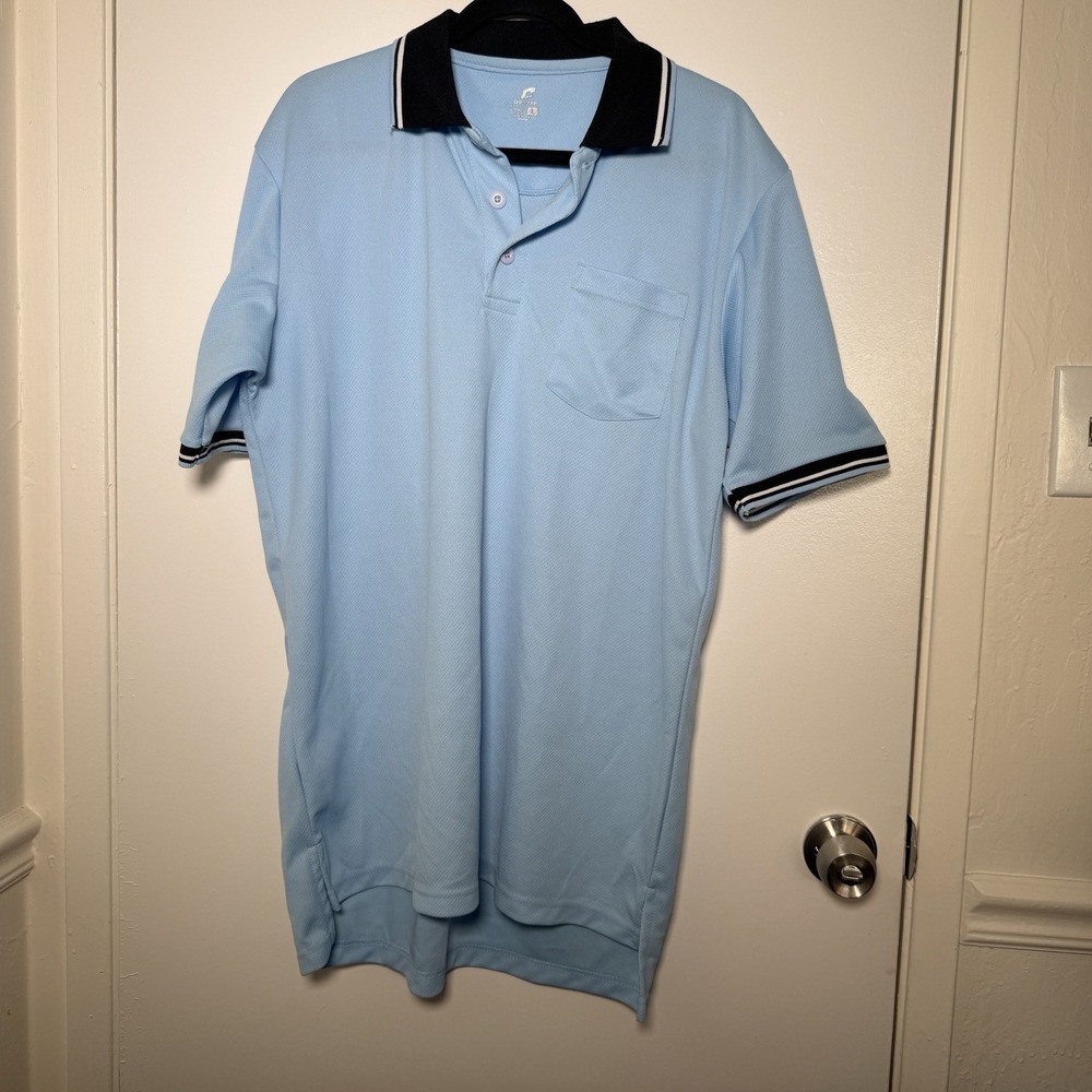 Champro Baseball /Softball Umpire Polo Shirt  🥎⚾️Adult Large Light Blue